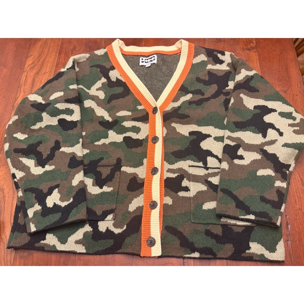 KBB by Kahlana The Slouchy Cardigan Olive Camo Sweater Target Size XL SOLD OUT